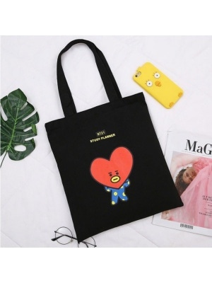 BT21 CHIMMY Canvas Tas, Katoen, Roze