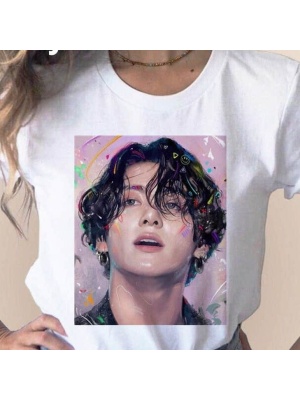 BTS Jung Kook T-Shirt, Wit