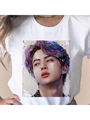 BTS Jin T-Shirt, Wit