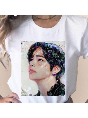 BTS V T-Shirt, Wit