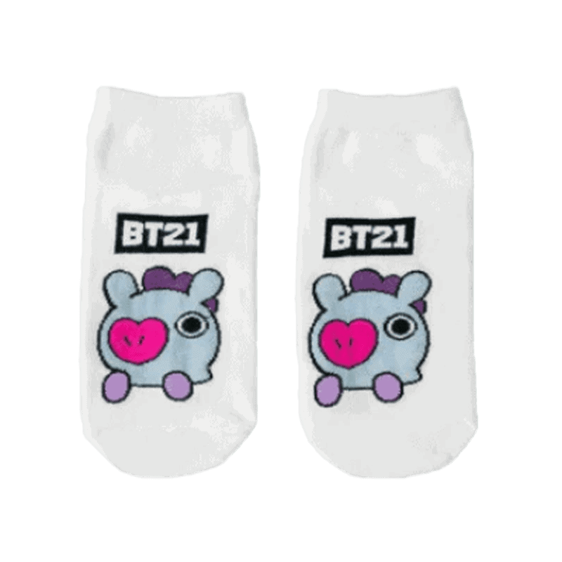 BT21 MANG Sokken, Wit