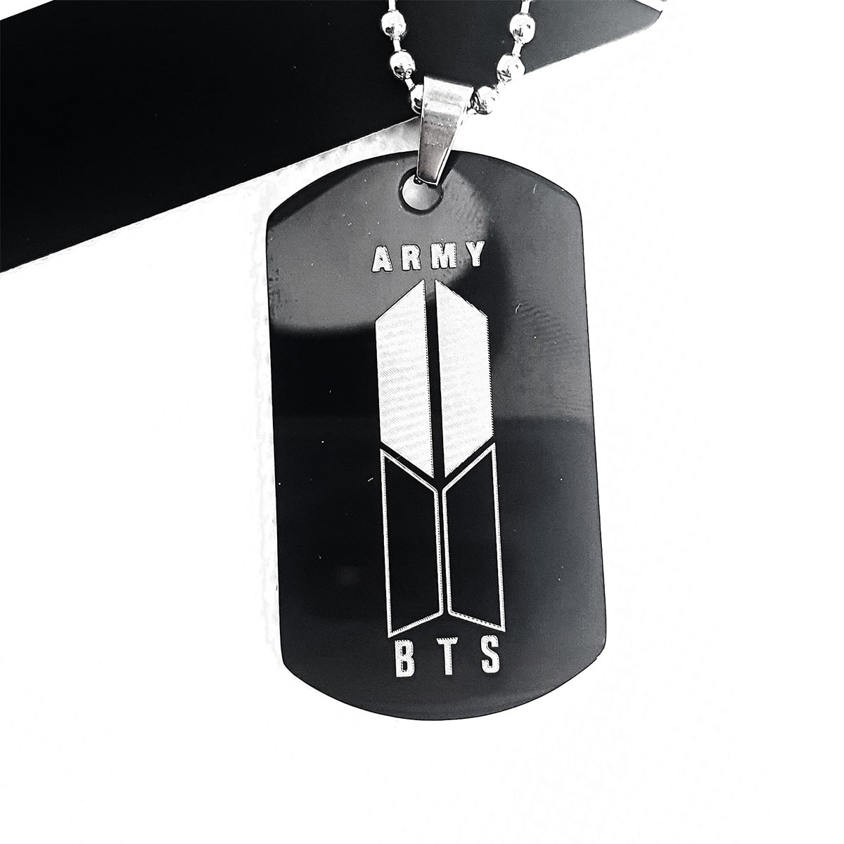 BTS A.R.M.Y Dog Tag Ketting, Zwart