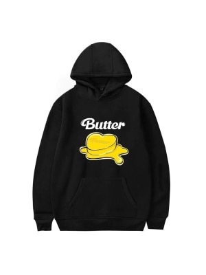 BTS Butter Hoodie, Zwart