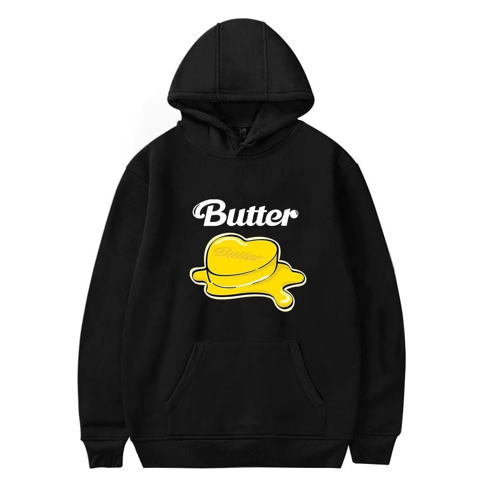 BTS Butter Hoodie, Zwart L