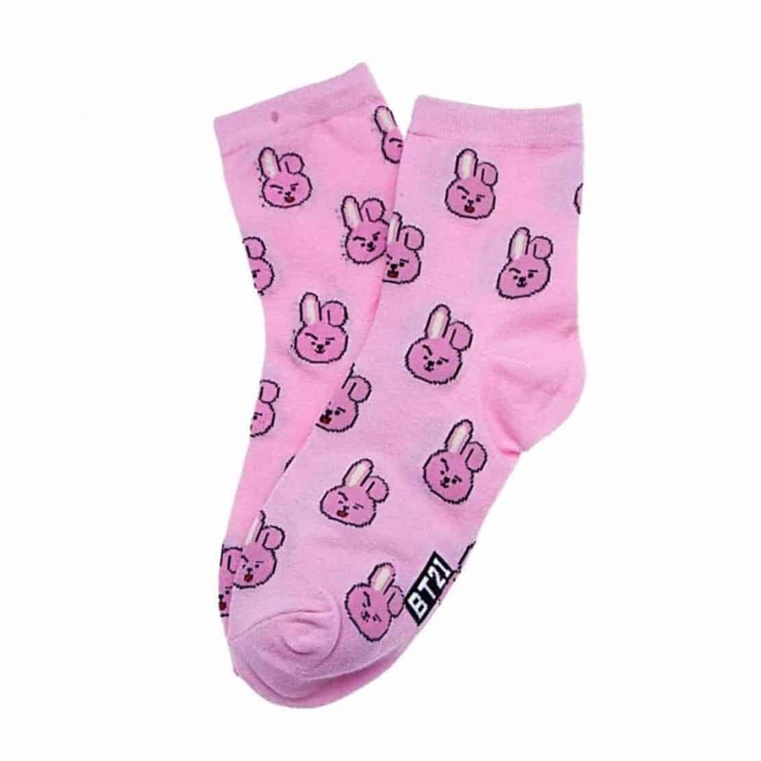 BT21 COOKY Dames Sokken, Roze