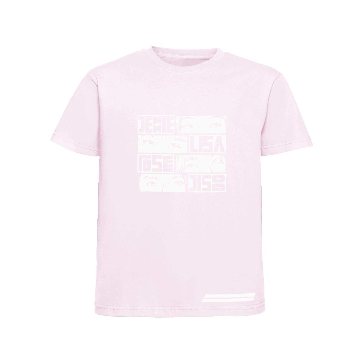 BLACKPINK Jennie Lisa Rosé Jisoo Kids T-Shirt, Roze/Wit