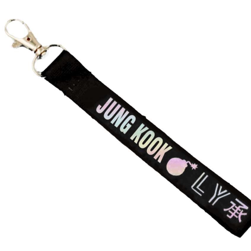 BTS Jung Kook Sleutelhanger, Zwart