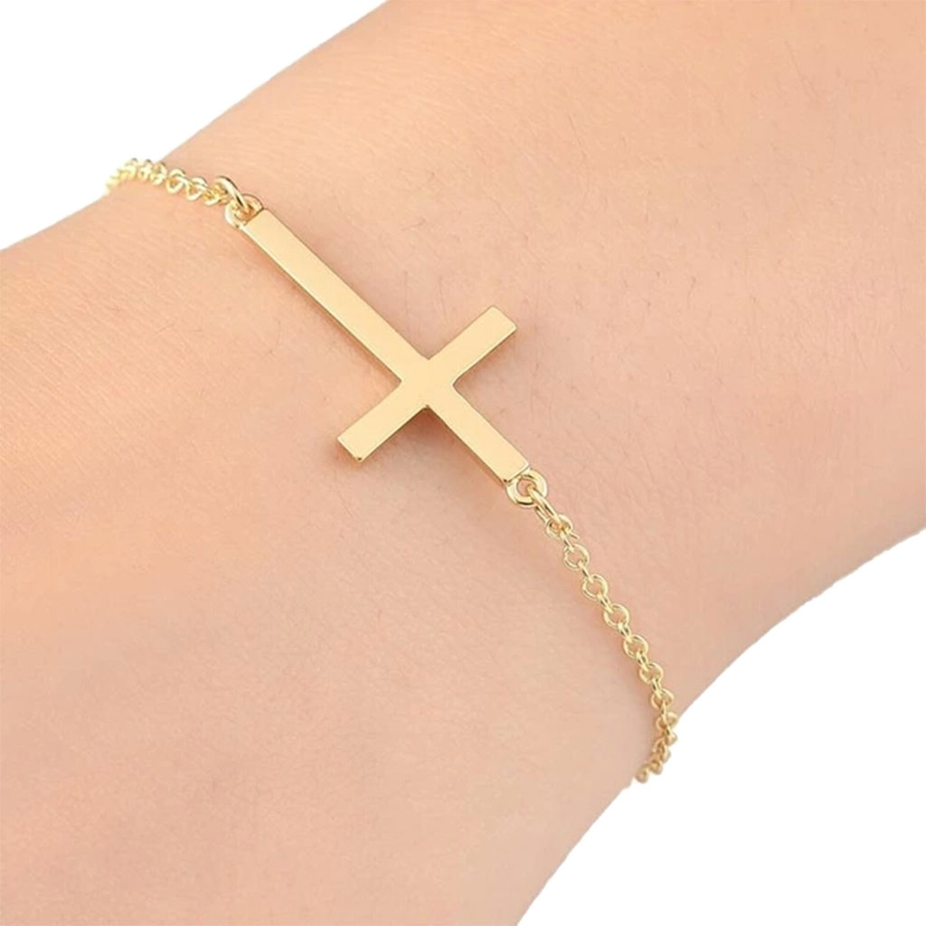 Kruis Armband, Goud, RVS