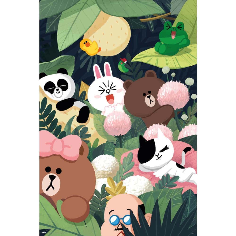 LINE FRIENDS Poster - In de Jungle