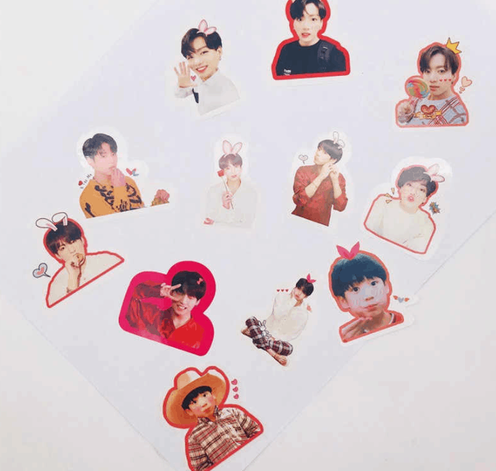BTS Jung Kook Stickers, 12 Stuks