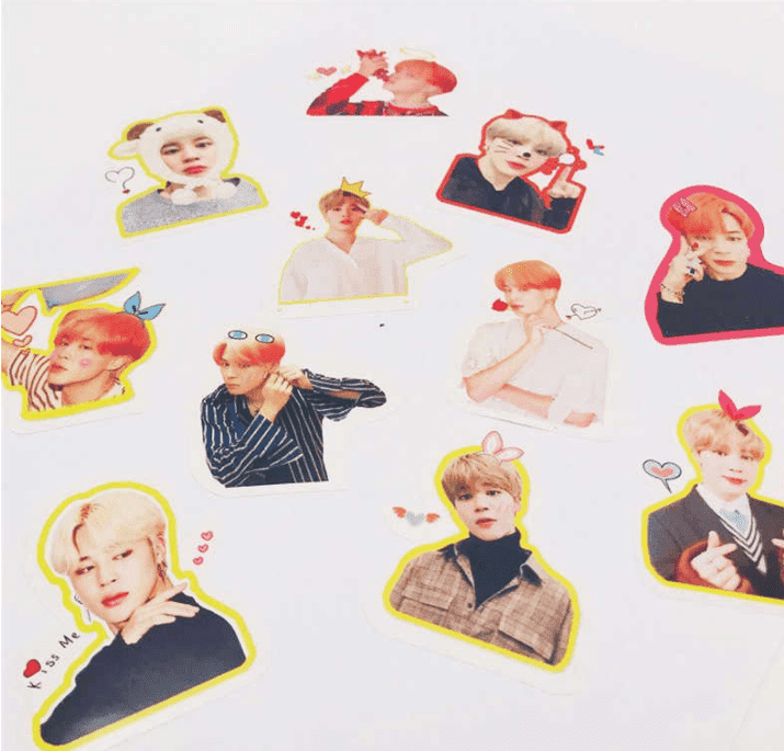 BTS Jimin Stickers, 12 Stuks
